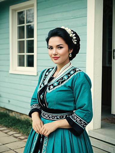 Country Chic Woman in Traditional Costume