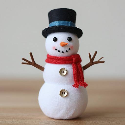 Handmade Button Snowman Etsy Listing