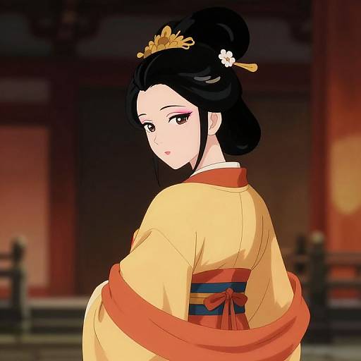 Anime Girl in Imperial Chinese Hanfu
