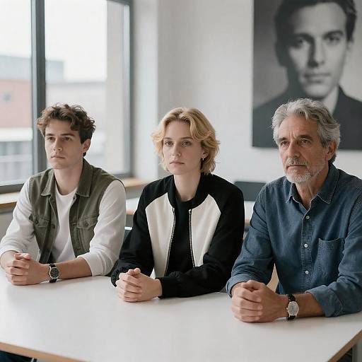Serious Gathering at a Table