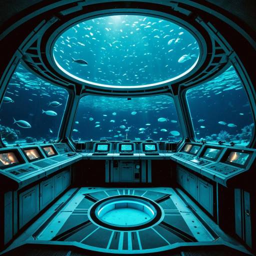 Futuristic Underwater Laboratory Interior
