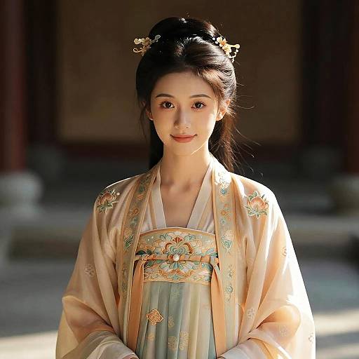 Elegant Realistic Miss Hanfu Portrait