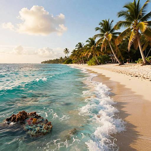 Photorealistic Tropical Beach Sunrise