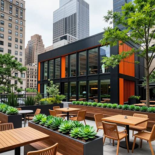 Modern Urban Oasis with Succulents