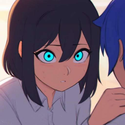 Illustration of Adachi sakura, adachi to shimamura in the style of Razalor