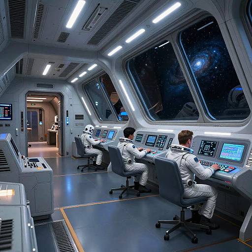 Futuristic 3001 Spaceship Interior