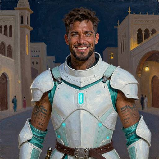 Futuristic Arabian Knight Portrait