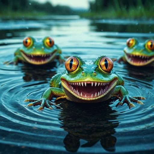 Luminous Friendly Amphibians in Murky Water Luminous Friendly Amphibians in Murky Water