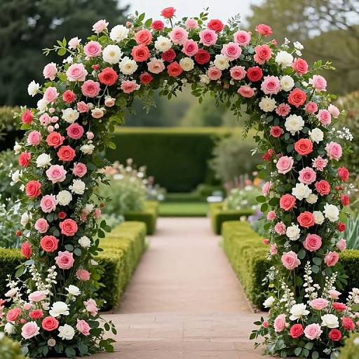 Romantic Floral Archway at The Grove