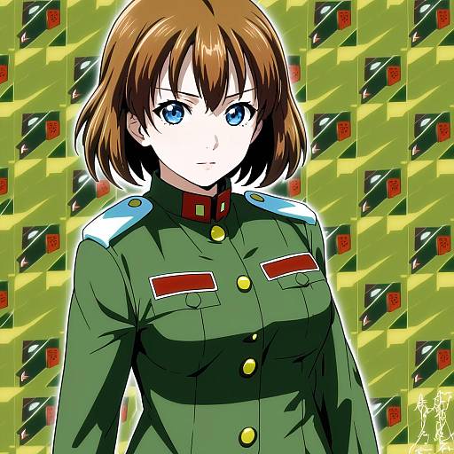 Illustration of Akaboshi koume, girls und panzer in the style of Saeki sora