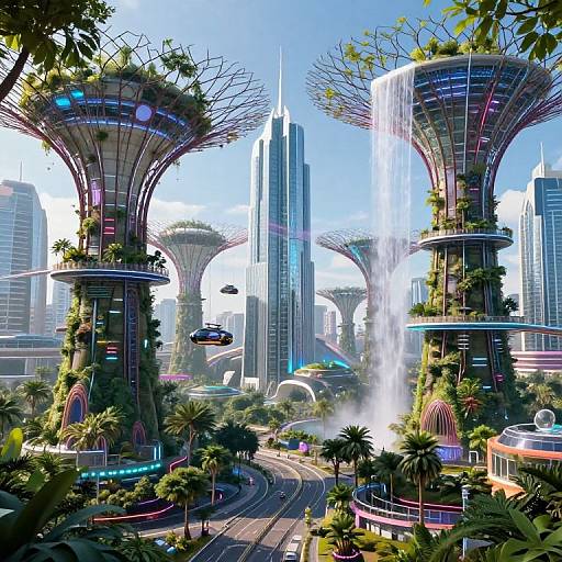 Futuristic Eco-Friendly Cityscape