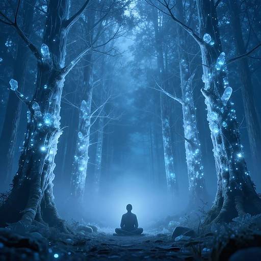 Eonsang Meditating in Crystal Forest