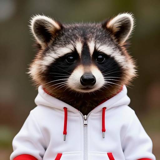 Cute Raccoon Hacker in Hoodie