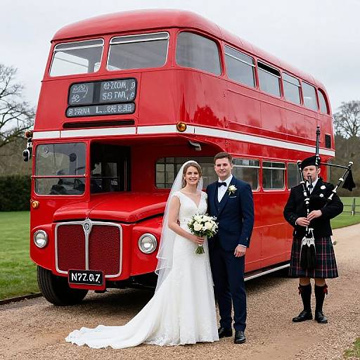 English Winter Wedding with Bagpiper