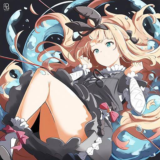 Illustration of Mononobe alice, nijisanji in the style of Automatic giraffe