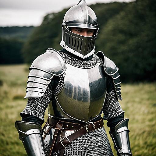 Majestic English Knight in Armor