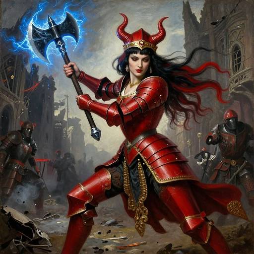 Renaissance Oriental Demon Hellknight Battle