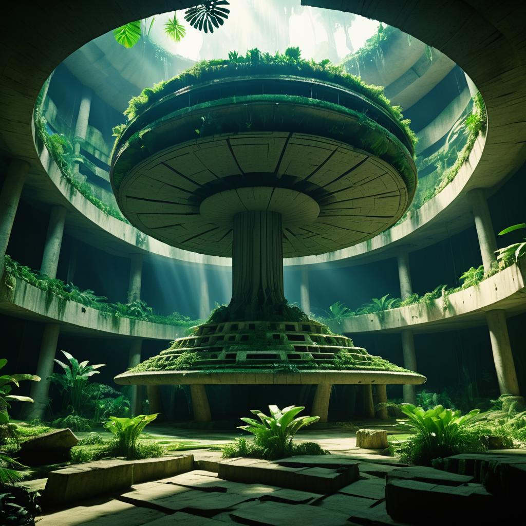 Underground Jungle Dome in Cinematic Style