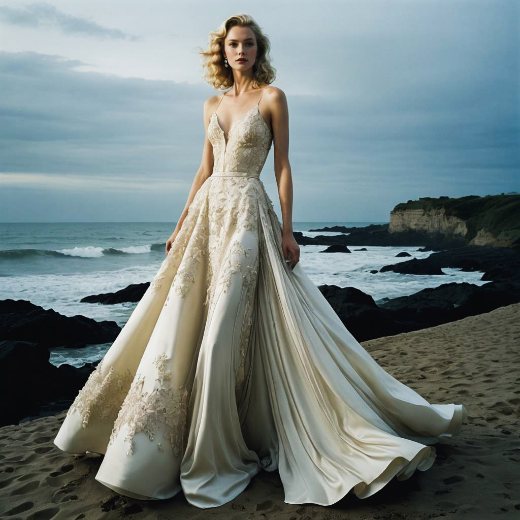 Elegant Blonde in Tim Walker Style