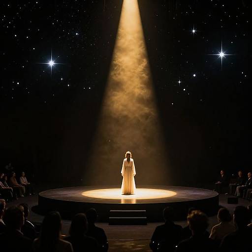 Luminous Stage in Starlit Void