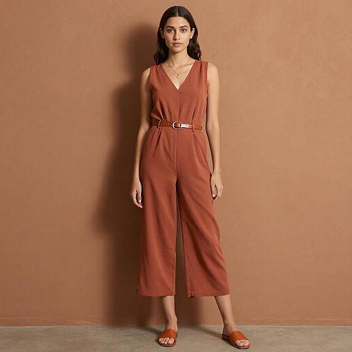 Chic Terracotta Fashion Portrait