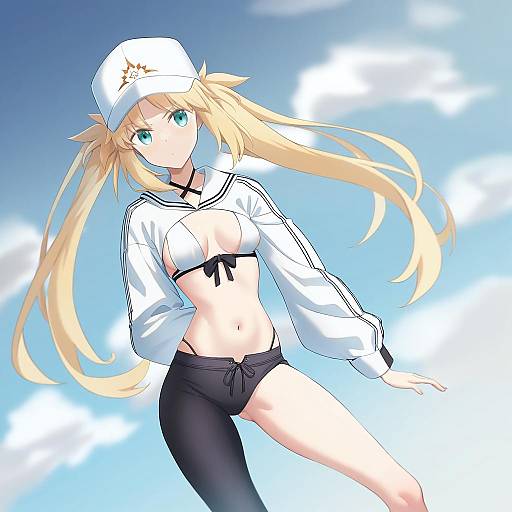 Illustration of Artoria caster (swimsuit) (first ascension) (fate), fate (series) in the style of Namaniku atk