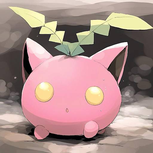 Illustration of Hoppip, pokemon in the style of Zekkyon