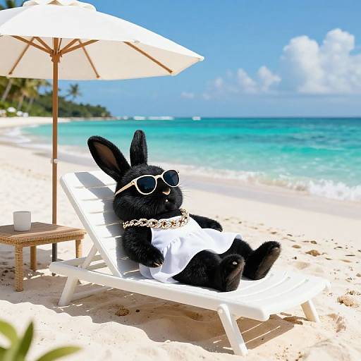 Chic Black Rabbit's Luxurious Beach Vacation