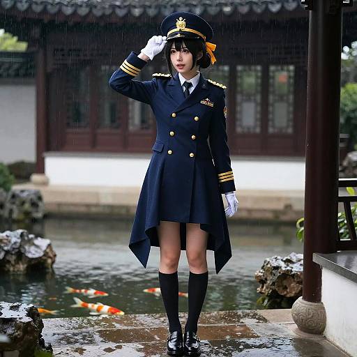Admiral Kancolle in Rainy Evening