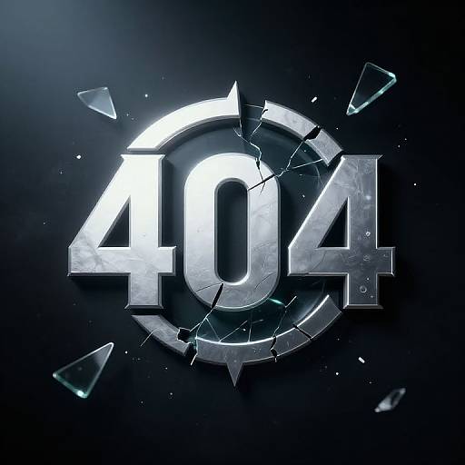 Abstract Broken 404 Logo Emblem