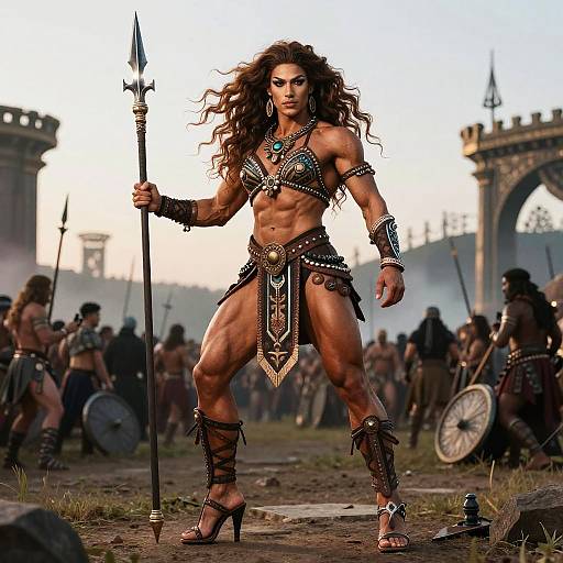 Hyper-Realistic Finnish Drag Queen Warrior