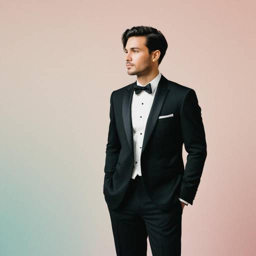 Groom in Classic Black Tuxedo