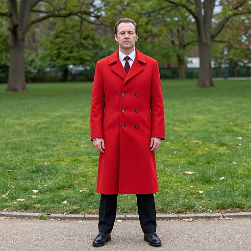 Man in Red Ringmaster Coat