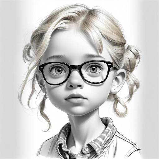 Funny Caricature of Stylish Toddler