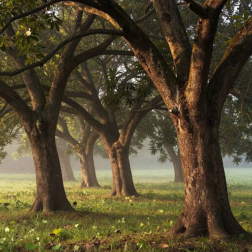 Serene Ancient Forest Landscape