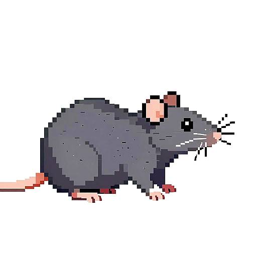 Detailed Rat ASCII Side Profile