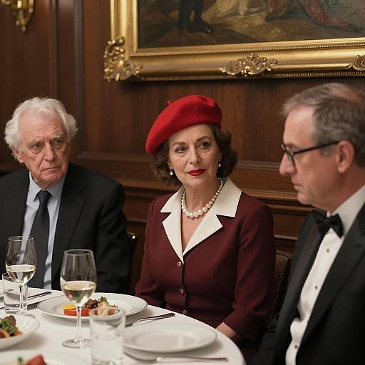 Elegant Dinner Scene with Diverse Characters