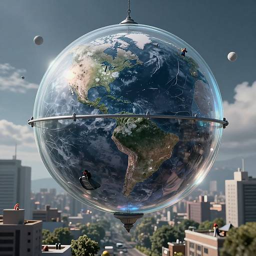 Giant Glass Sphere with Miniature Universe
