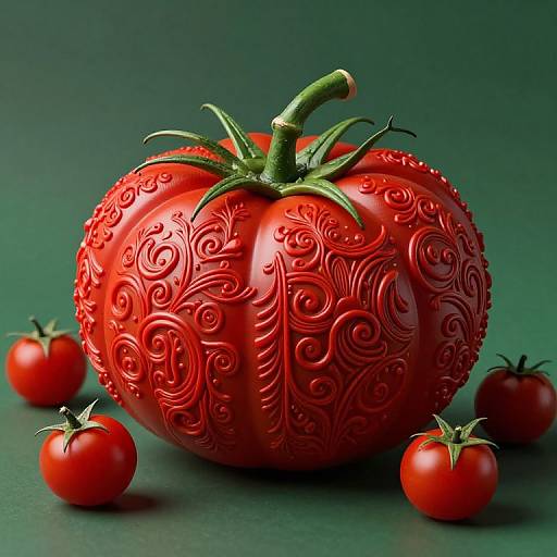 Intricately Designed Artistic Tomato