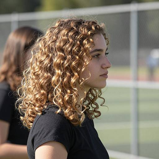 Sunlit Profile of a Young Woman