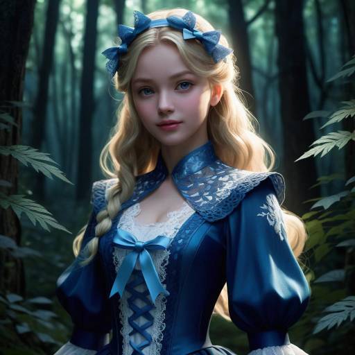 Anime Girl in Enchanted Forest