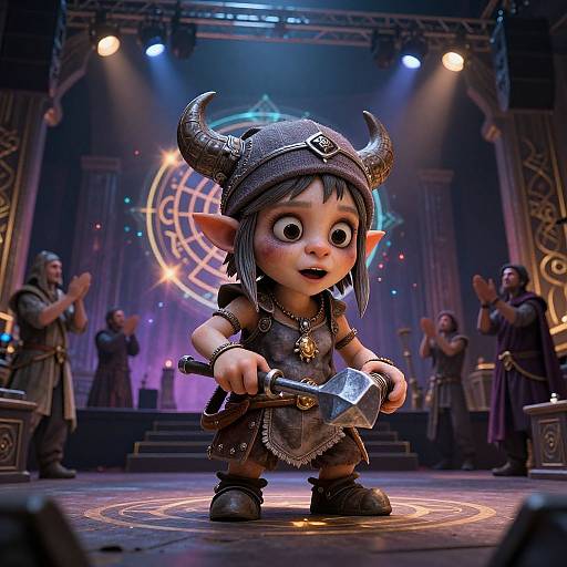 Cinematic Fantasy Dwarf Monster Scene