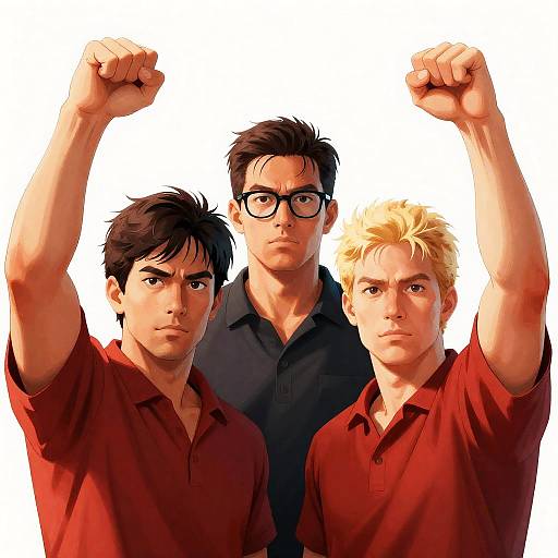 Dynamic Comic Illustration of Determination