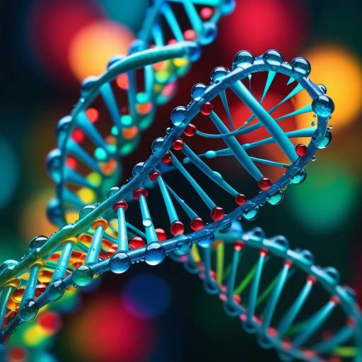 Vibrant Macro DNA Helix in Bokeh