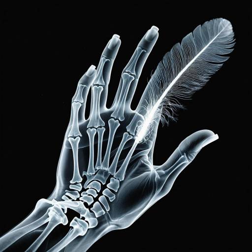 X-Ray Hand Holding Feather