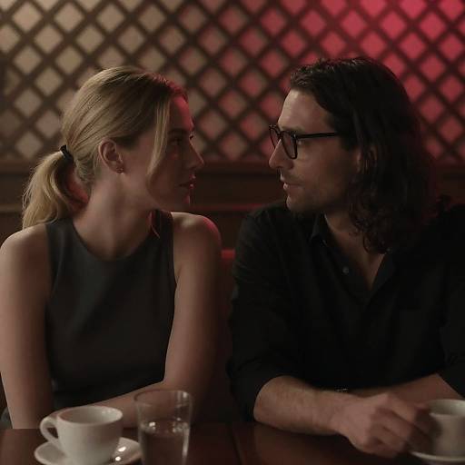 Intimate Dinner in a Dimly Lit Setting