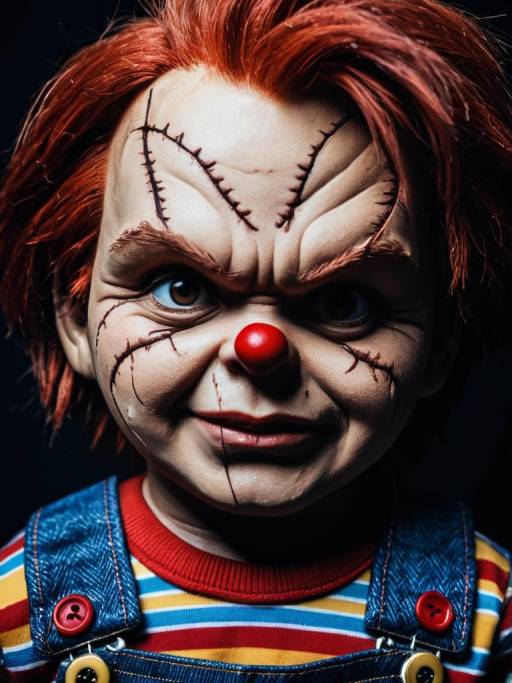 Hyper-Detailed Chucky Costume Portrait