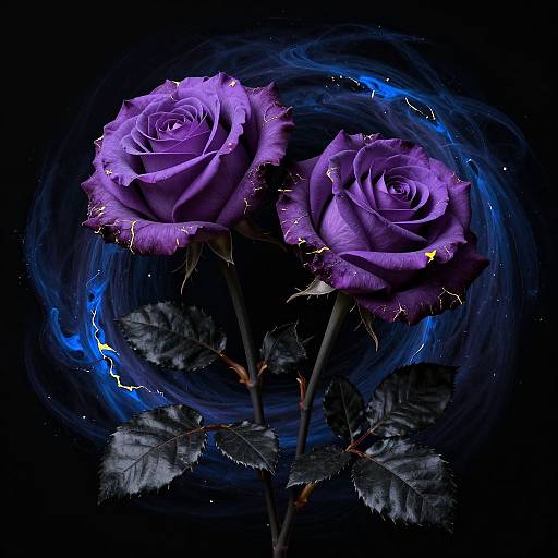 Ultra Realistic Heliotrope Roses Vortex