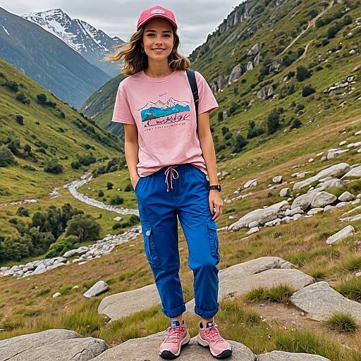 Youthful Casual Mountain View Portrait