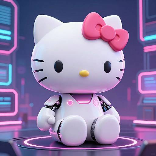 Hello Kitty Cyberpunk Android Design